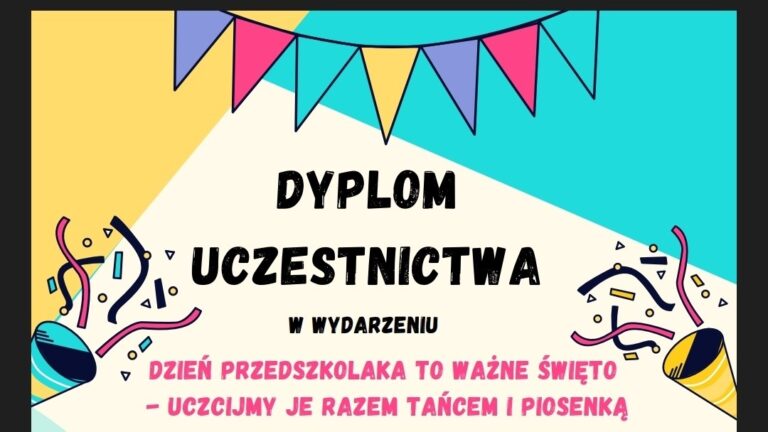 Dyplom dla przedszkola